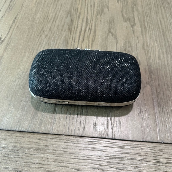 INC International Concepts Formal/Evening Beaded Long Chain/Clutch Bag Black - Picture 9 of 11